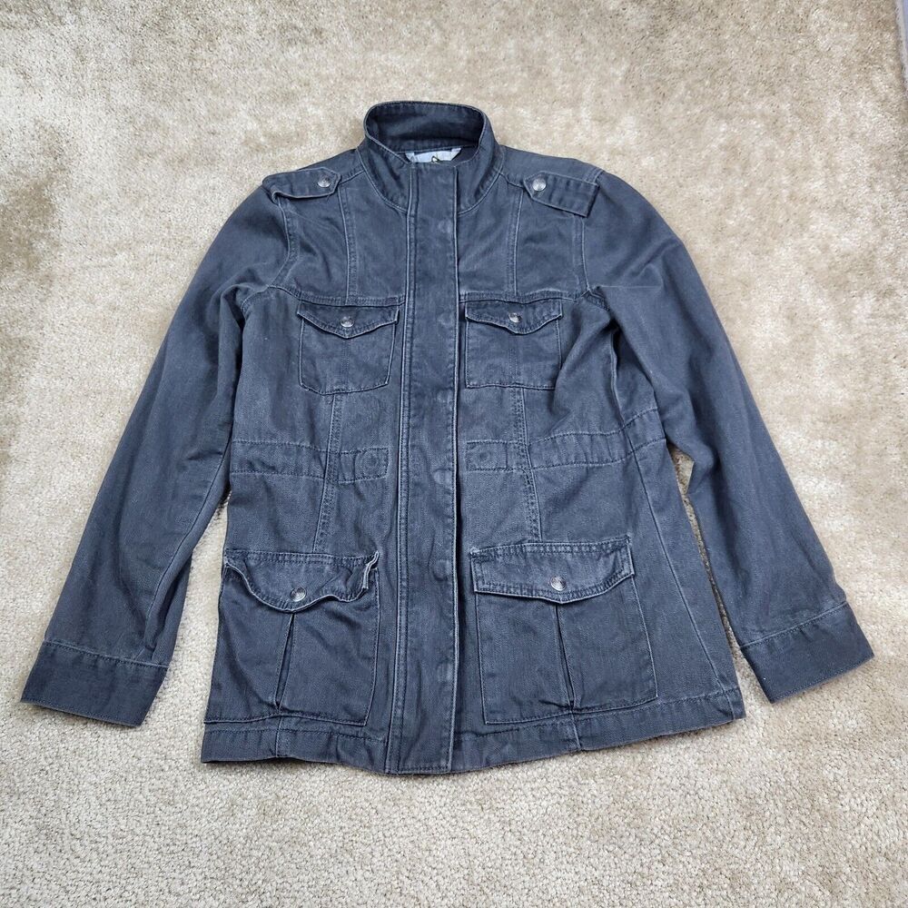 Levi's San Francisco Denim Jacket Gray Color Size Small Zip And Snap